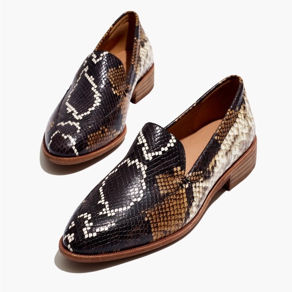 Madewell Shoes - Madewell The Frances Loafer in Snake Embossed Leather Size 5.5